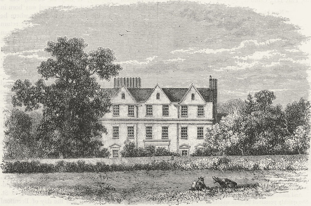 BRENTFORD. Boston House 1888 old antique vintage print picture